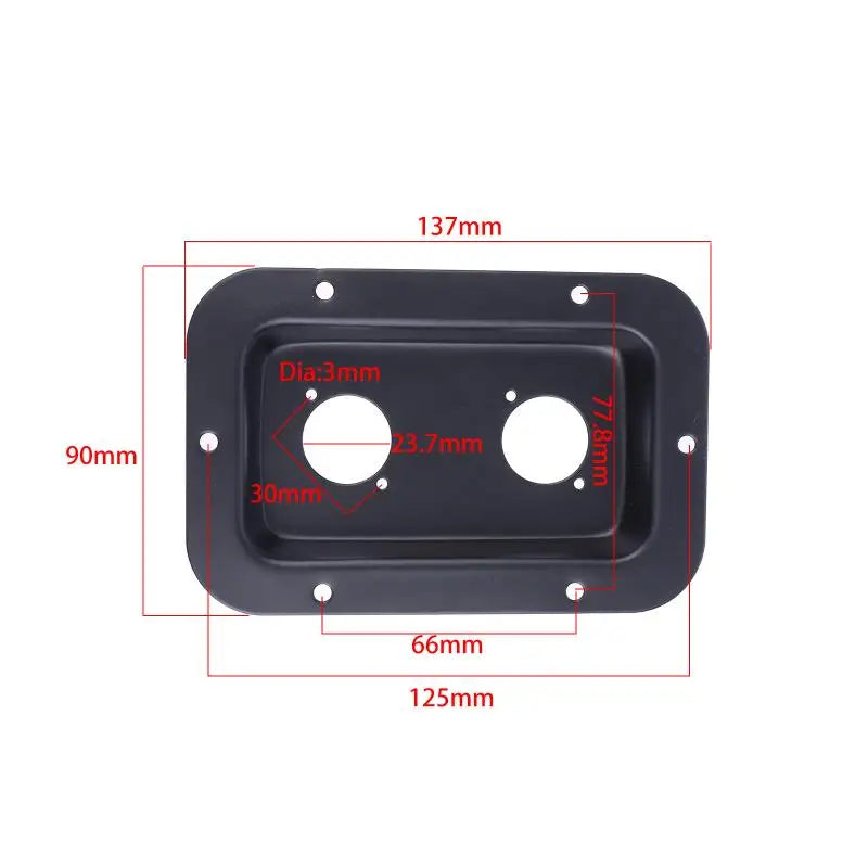 Recessed XLR Speaker Jack Plate Black Steel – 1 or 3 Pack Speaker Jack Plate Babs