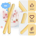 20Pcs Clear Acrylic Reusable Popsicle & Ice Cream Sticks Ice Cream Sticks Babs Gold 20pcs