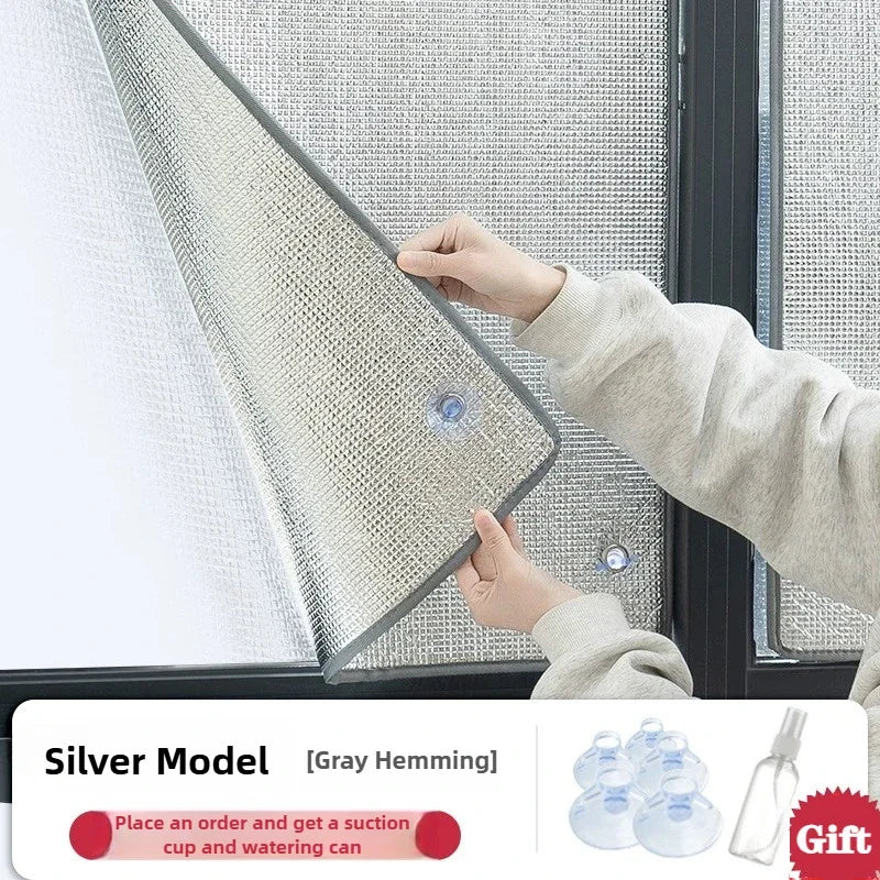Blackout Aluminum Foil Window Film – UV & Sun Shade Insulation Window Insulation Film Babs Silver 50X100cm