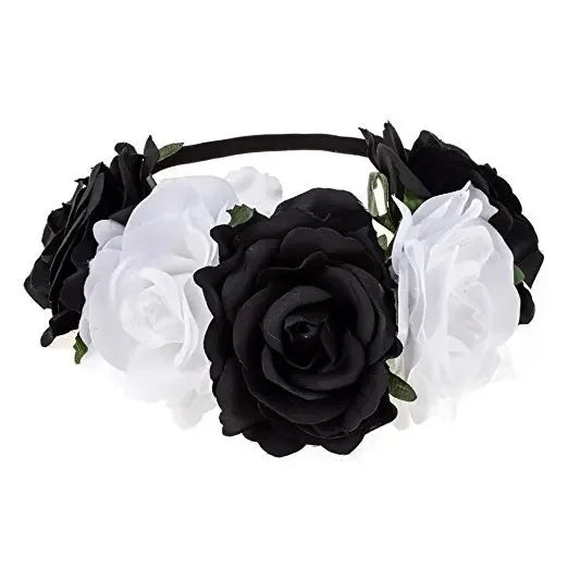 Rose Floral Wreath Crown Headband – Bridal & Party Hair Accessory Floral Hair Crown Babs 14