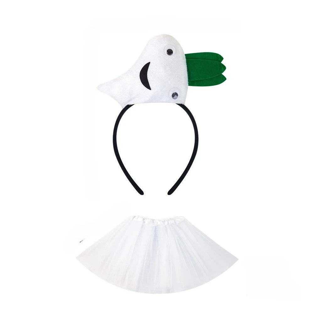 Cute Carrot Hair Hoop – Cosplay Headwear for Kids & Adults Costume Hair Hoop Babs white headbandskirt for teens or women