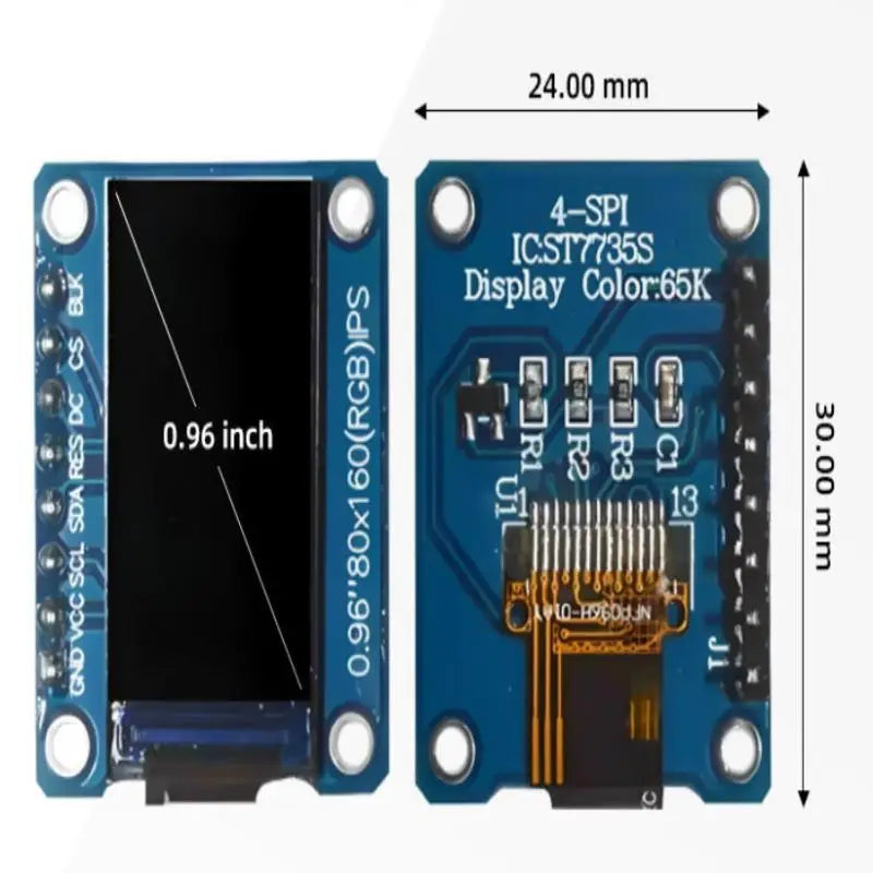 0.96" IPS LCD TFT 160x80 SPI Display Module ST7735S 3.3V LCD Display Module Babs