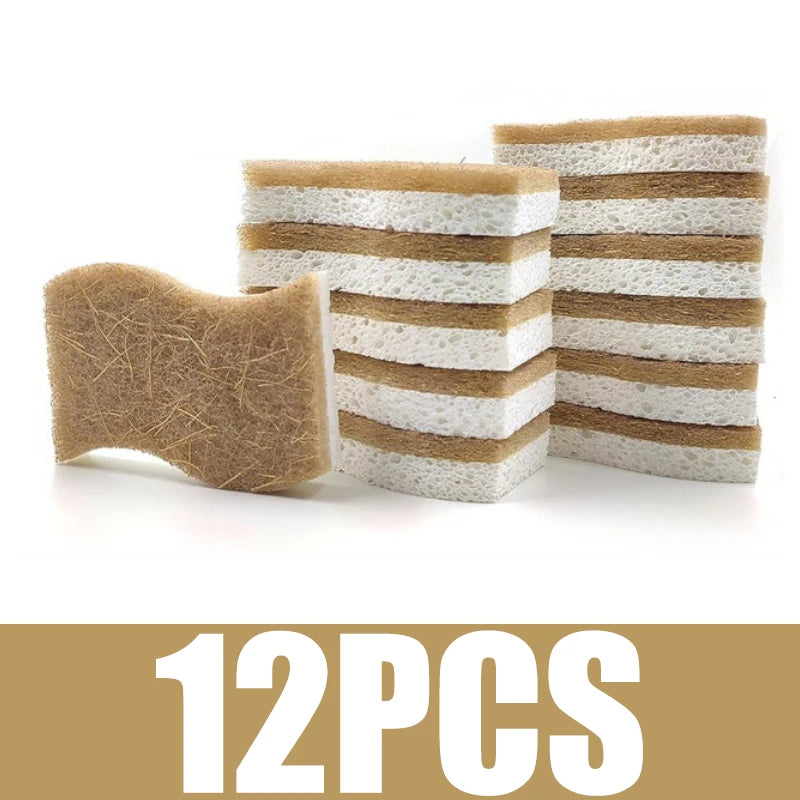 Natural Sisal Cellulose Kitchen Scrub Sponges – Eco-Friendly Kitchen Scrub Sponge Babs 12PCS