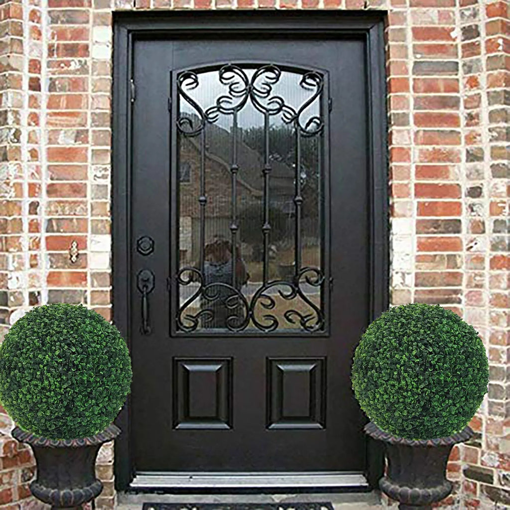 Artificial Topiary Grass Ball – Indoor & Outdoor Faux Plant Décor Artificial Topiary Ball Babs