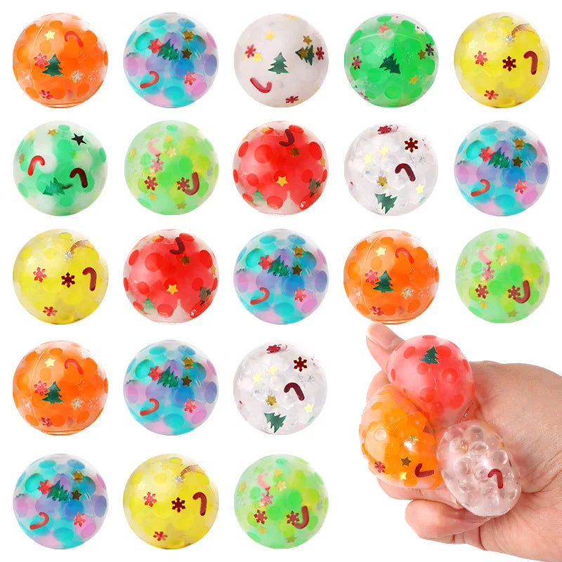 Christmas Squeeze Balls 10/20 Pcs – Stocking Stuffers & Party Toys Squeeze Sensory Toy Babs 20Pcs
