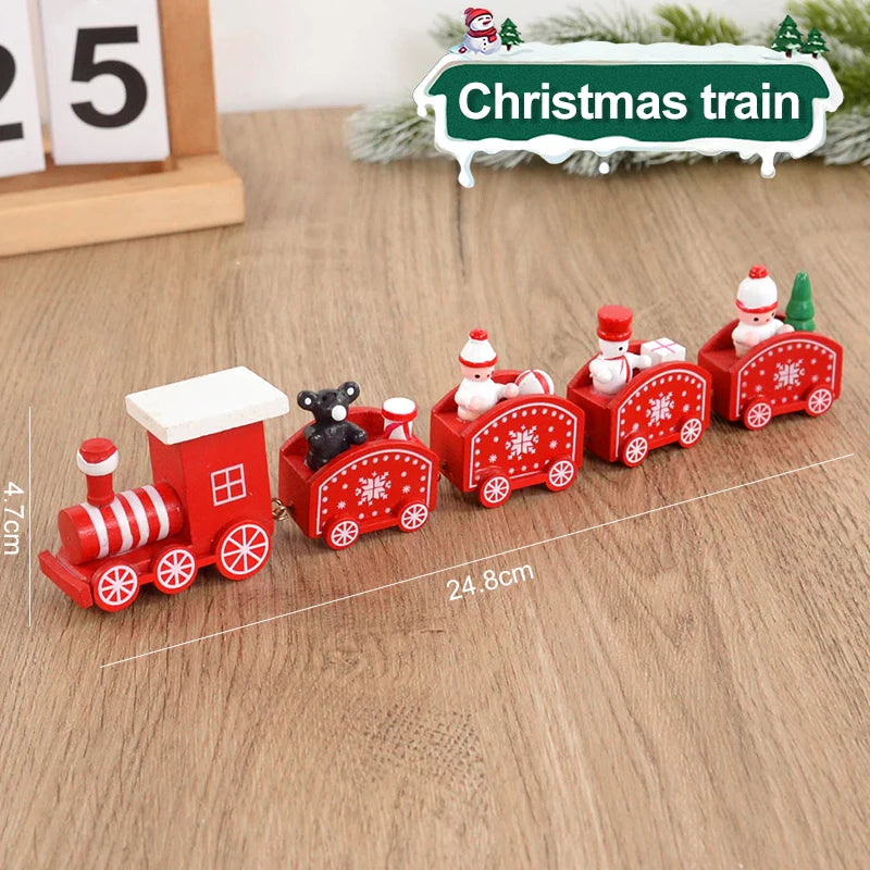 Christmas Wooden Train Ornament – Xmas Decor & Kids Gift Christmas Ornament Babs Style11