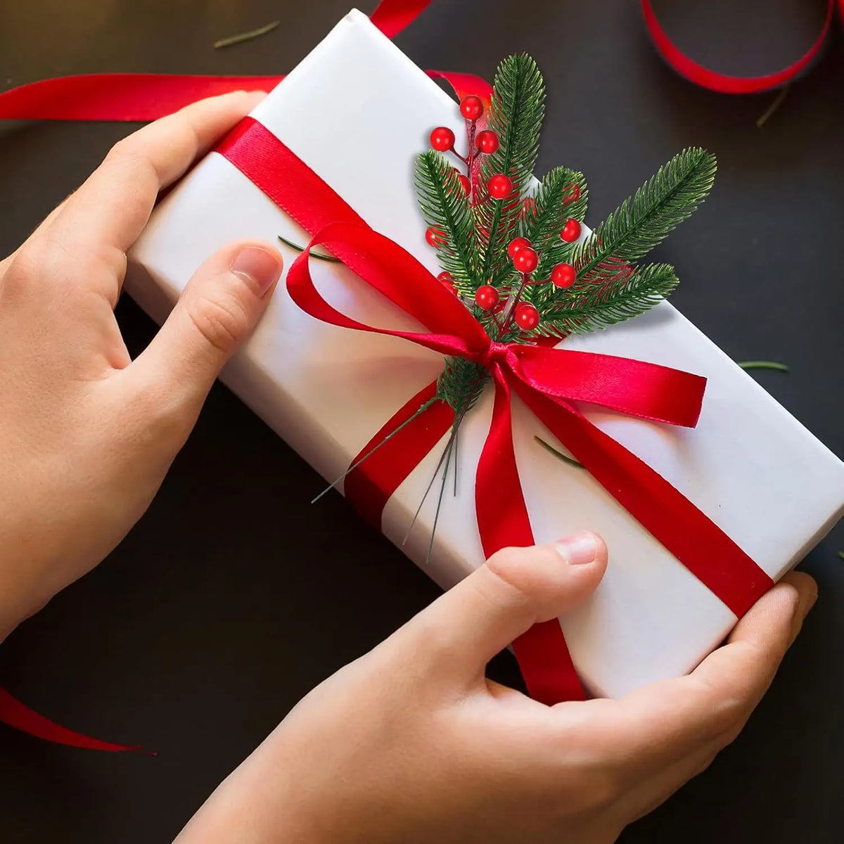 Artificial Holly Berry Branches | Christmas & Wedding Décor Artificial Holly Branches Babs