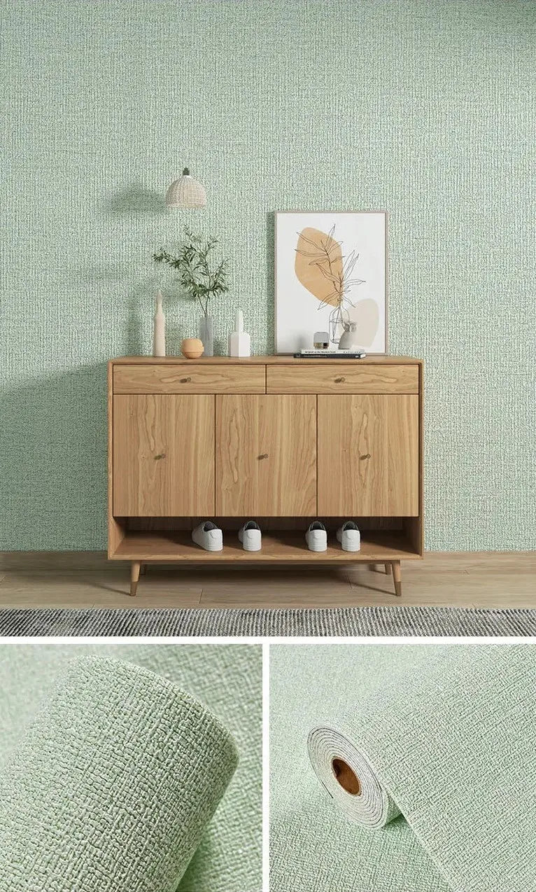 Self-Adhesive XPE Foam Wallpaper – Linen Diatom Mud Wall Sticker Peel & Stick Wallpaper Babs Linen Malt 50cmx2.8m