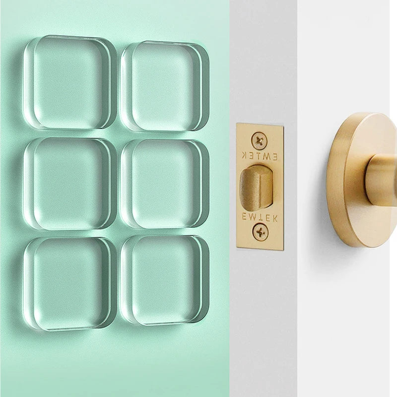 Clear Rubber Door Knob Wall Shield & Bumper Protector Door Stop Bumper Babs