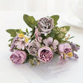 Silk Rose Peony Artificial Flowers – Wedding & Home Décor Bouquet Artificial Flower Bouquet Babs color 3 4 pcs