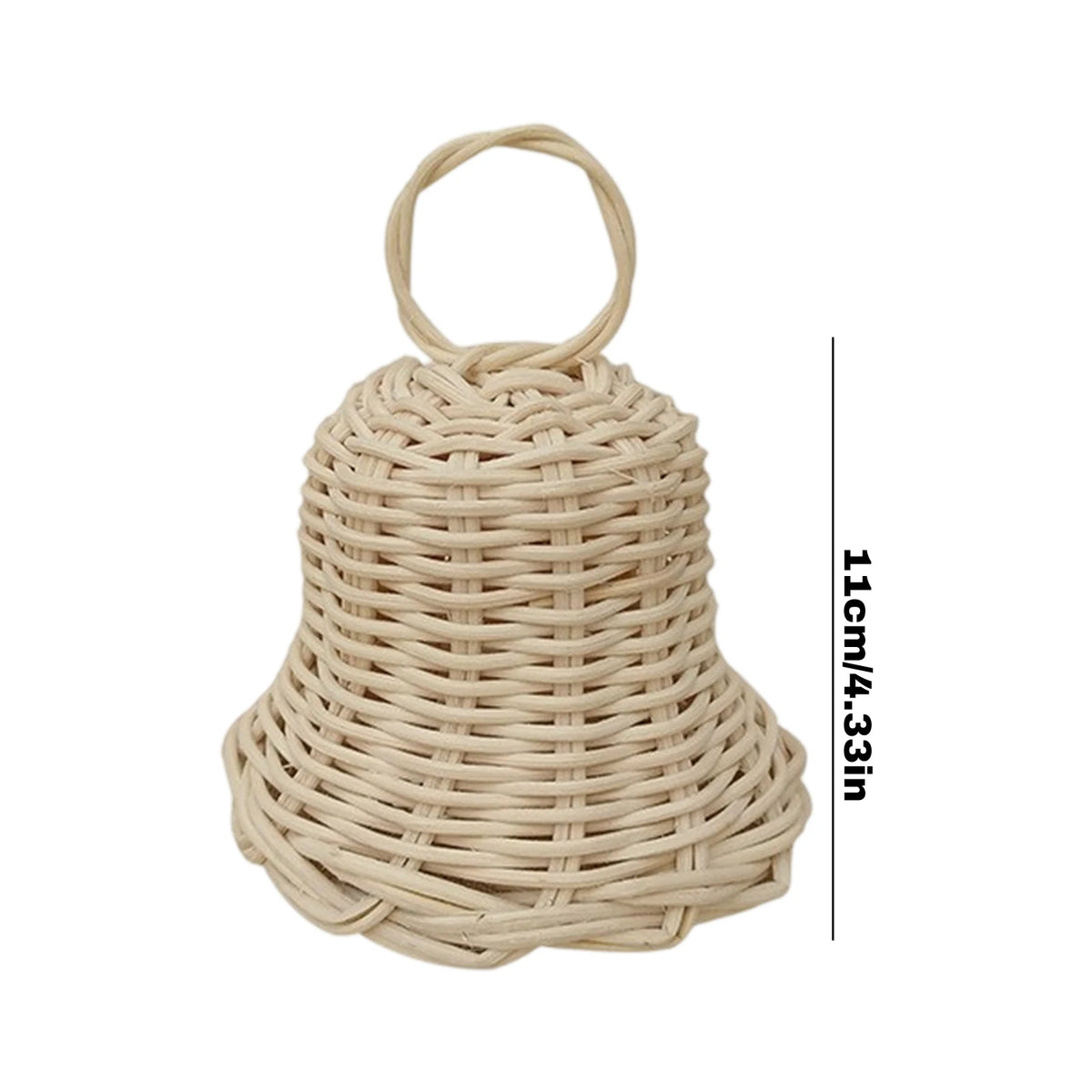 Rattan Woven Bell Pendant – Handmade Christmas Ornament Christmas Bell Ornament Babs