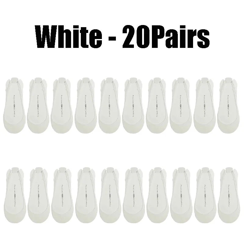 Women's Invisible No-Show Socks – Ice Silk Silicone Non-Slip