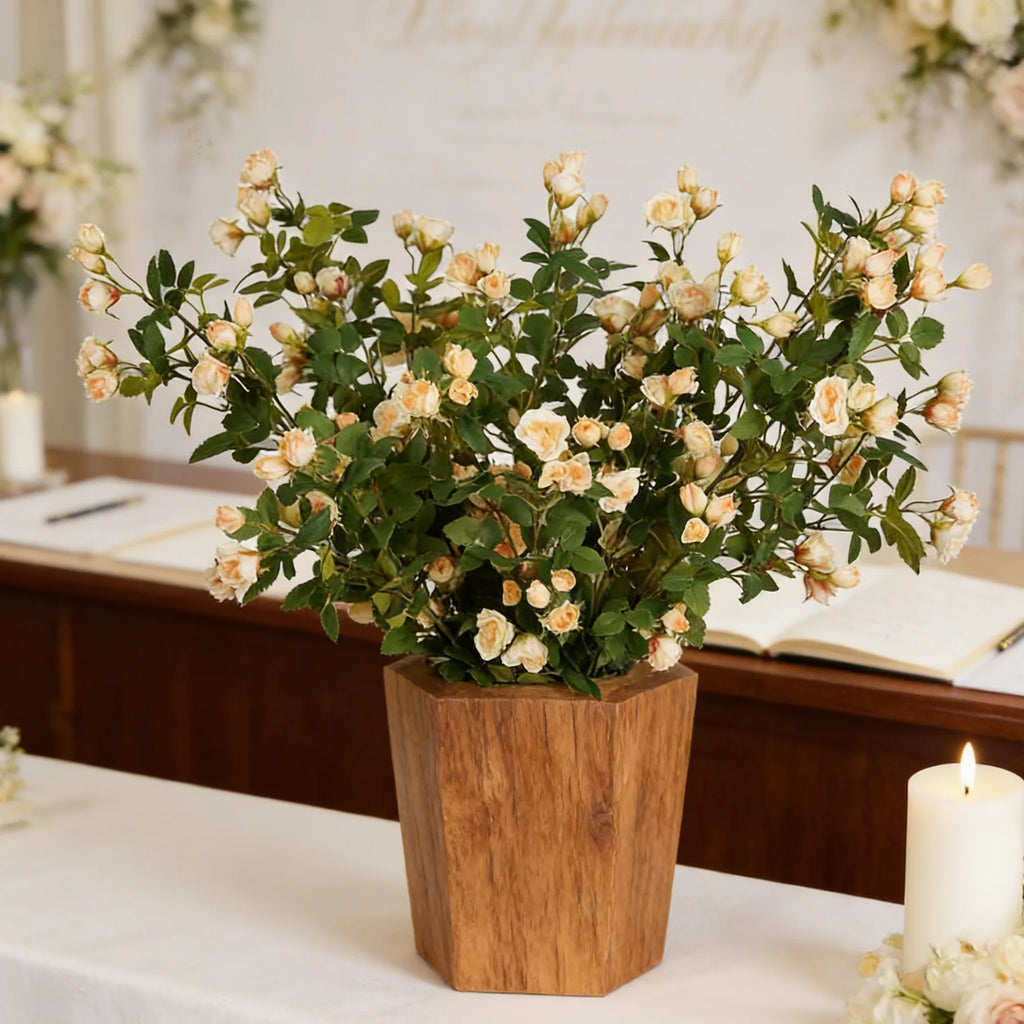Artificial Silk Camellia Daisy Flower Branch – Wedding & Home Artificial Flower Branch Babs