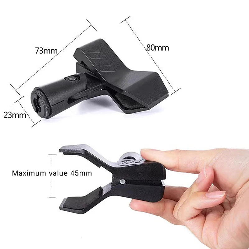 2-Pack Universal Rotatable Mic Clip Holder for Wired & Wireless Microphone Clip Babs