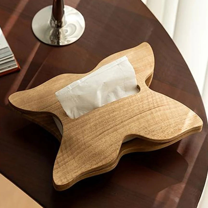 Butterfly Wooden Tissue Box Cover – Luxury Napkin Case Wooden Tissue Box Babs