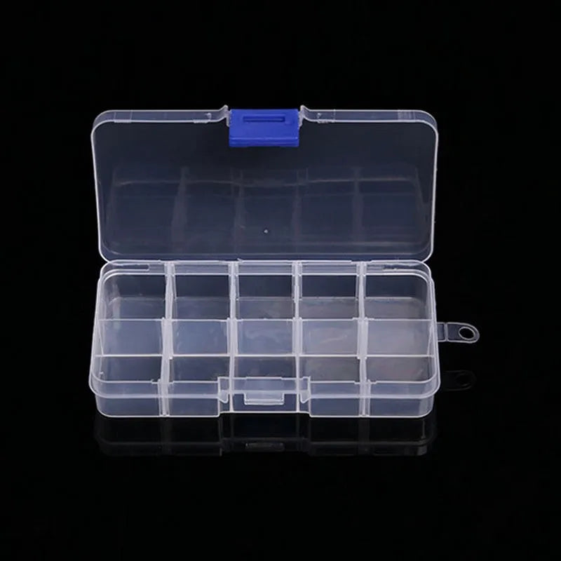 Transparent Plastic Jewelry Organizer Box – 10 to 36 Grids Jewelry Storage Box Babs 10 Compartment