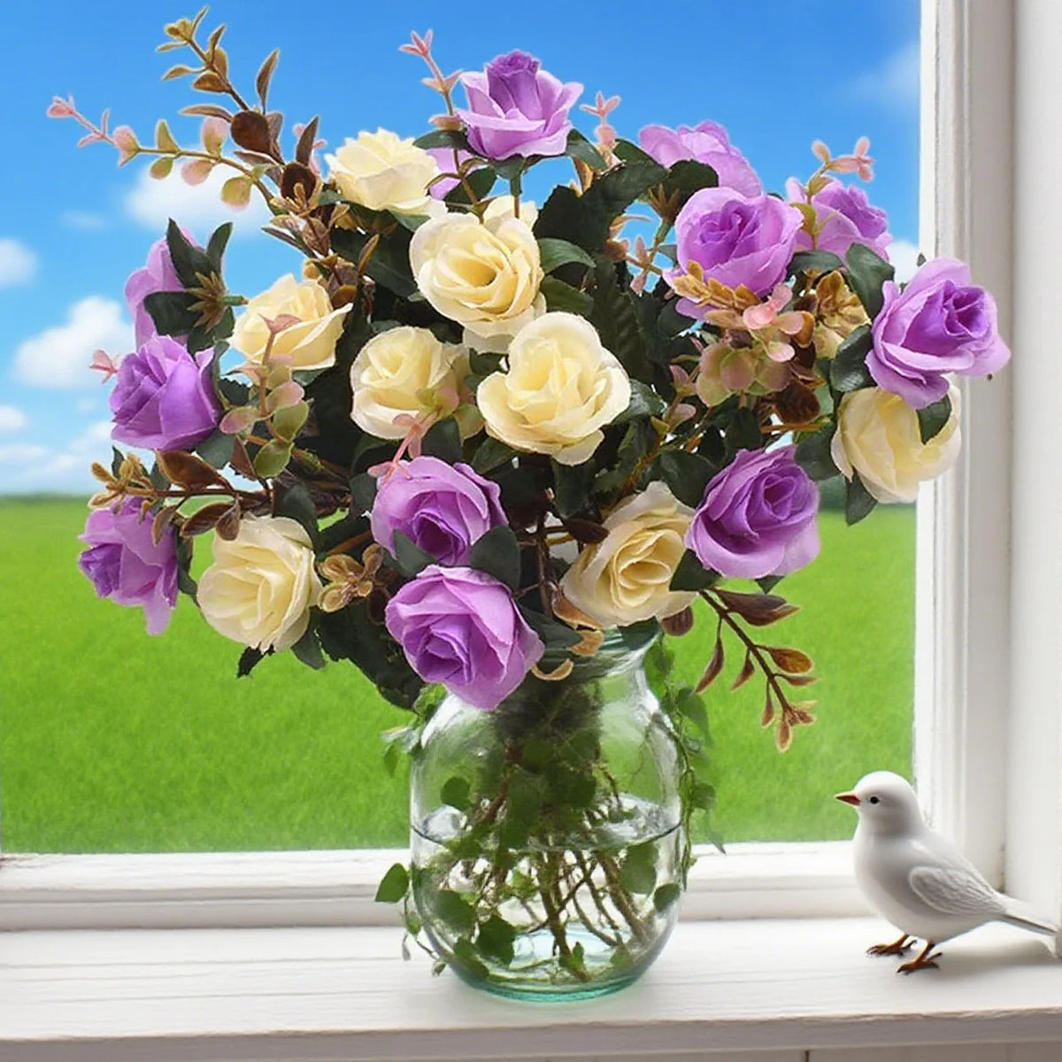 Artificial Silk Rose Bouquet – Wedding & Home Floral Décor Artificial Flower Bouquet Babs