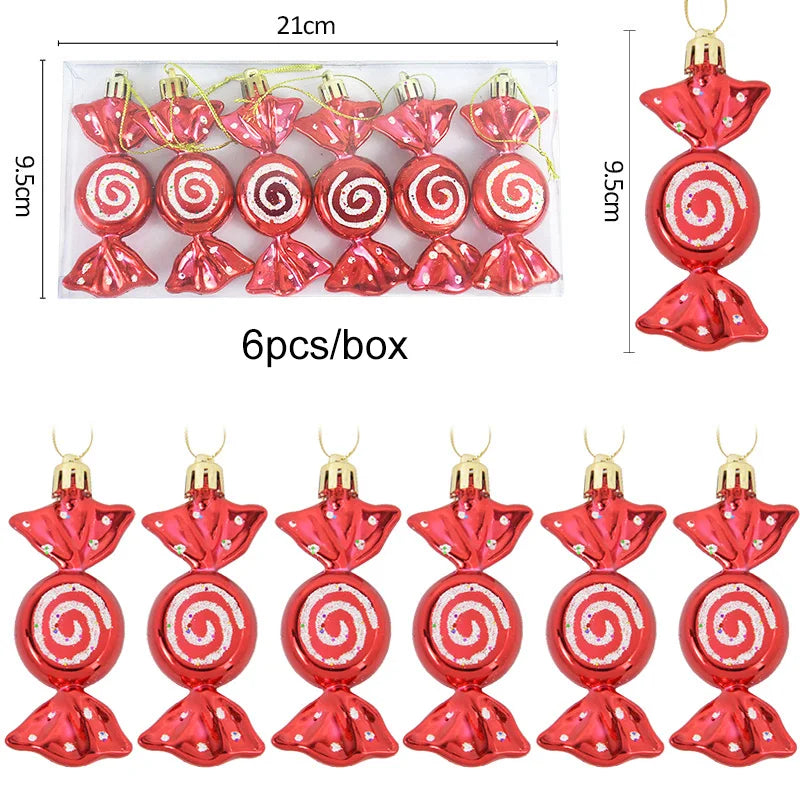 6-Pack Christmas Tree Ornaments – Stars, Snowflakes & Xmas Balls Christmas Tree Ornaments Babs Set3