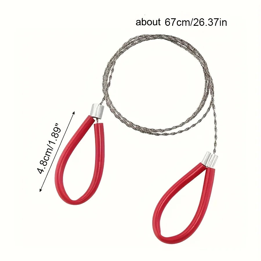 2-Pack Pocket Wire Saw – Survival Camping & Hiking Steel Saw Survival Wire Saw Babs