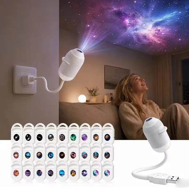 USB Starry Sky Galaxy Projector Night Light – Car & Home Galaxy Projector Lamp Babs