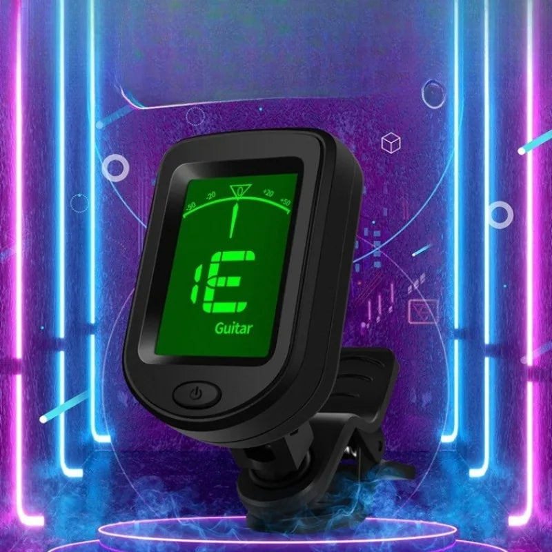 Clip-On Digital Guitar Tuner – 360° Rotatable LCD Display Clip-On Guitar Tuner Babs