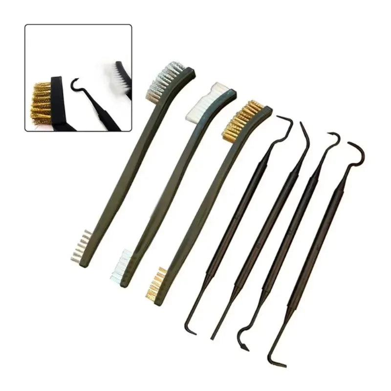 Car Detailing Brush Kit – 3 Wire Brushes & 4 Nylon Picks Car Detailing Brush Set Babs