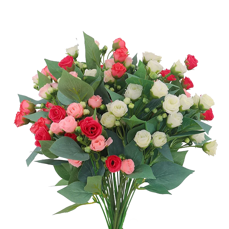 Silk Rose Artificial Flower Bouquet | Wedding & Home Décor Artificial Silk Flowers Babs