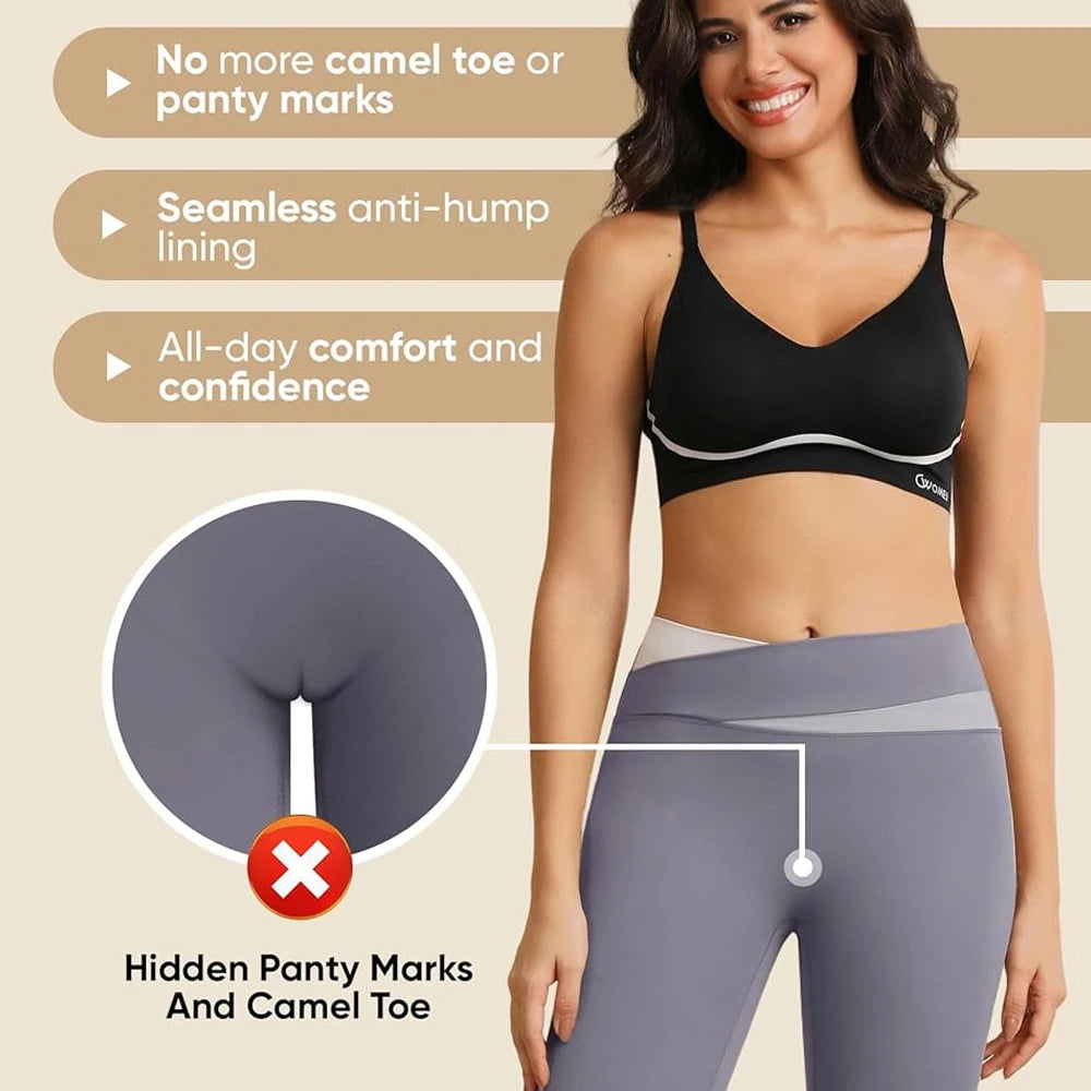 3-Pack Seamless Camel Toe Proof Thongs for Gym & Leggings Women's Seamless Thongs Babs
