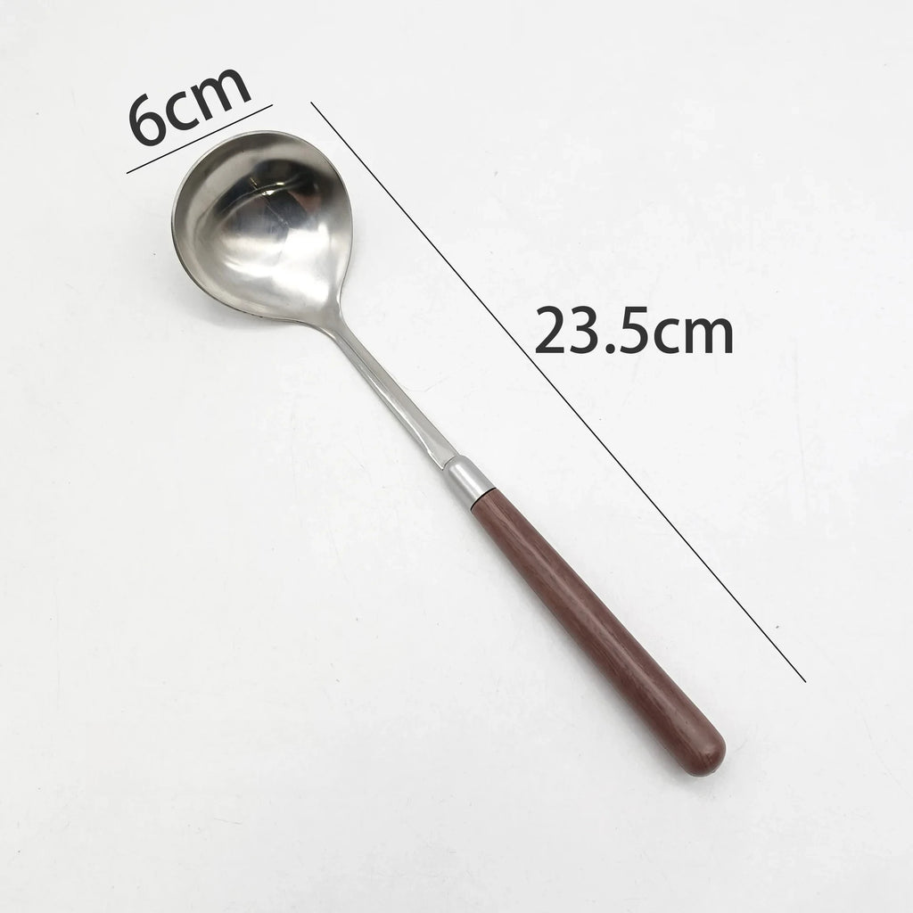 Vintage Stainless Steel Soup Ladle with Wooden Handle Soup Ladle Babs spoon