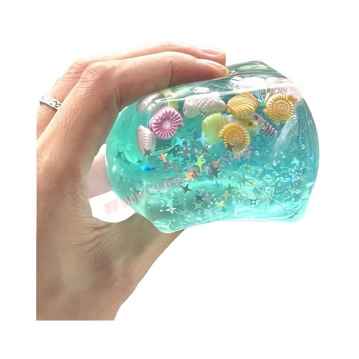 Ocean Shell Slow Rising Squishy Sensory Fidget Toy – Mochi Ball Squishy Fidget Toy Babs 5cm Green