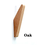 Natural Wood Wall Hook – Coat, Key & Hat Rack (1–4 Pcs) Wall Mounted Hook Babs Oak Hooks 2pcs