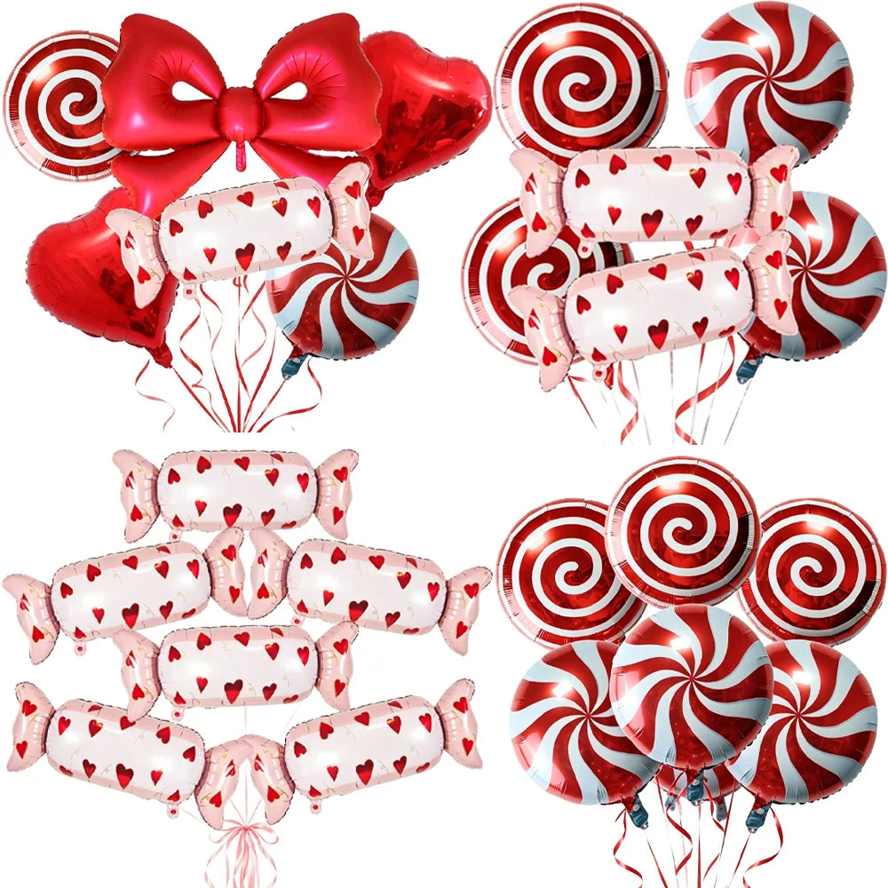 6pc Candy Lollipop Foil Balloon Set – Birthday & Party Décor Party Foil Balloons Babs