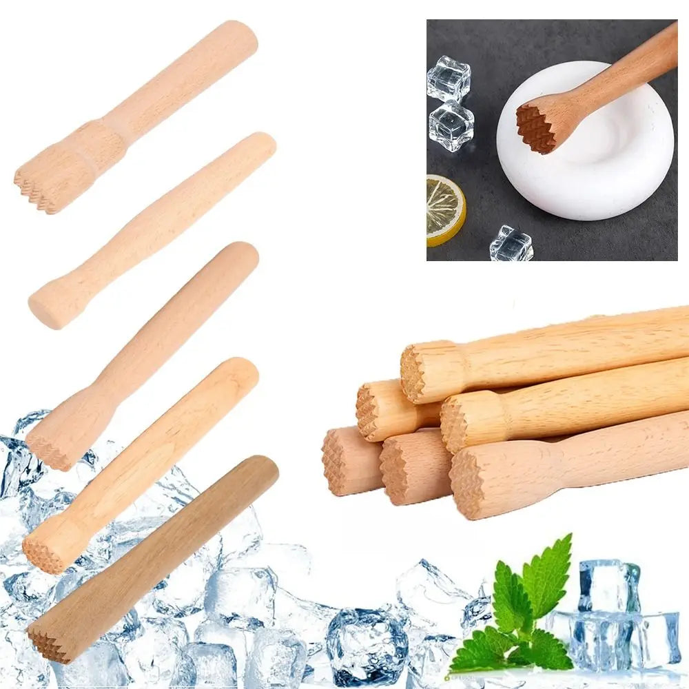 Beech Wood Cocktail Muddler – Long Handle Heavy Duty Bar Tool Cocktail Muddler Babs