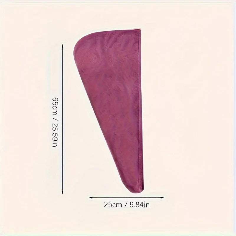 Microfiber Quick-Dry Hair Towel Cap – Super Absorbent Embroidered Microfiber Hair Cap Babs