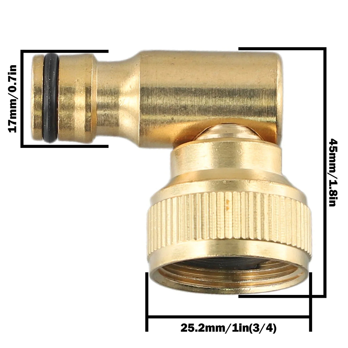 Brass Swivel Elbow Quick Connector 3/4" BSP Female Garden Hose Tap Garden Hose Connector Babs