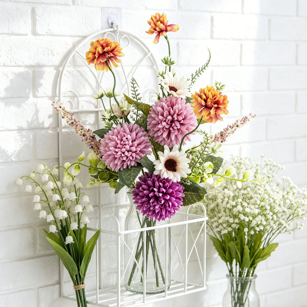Artificial Silk Chrysanthemum Bouquet | Wedding & Home Decor Artificial Flower Bouquet Babs