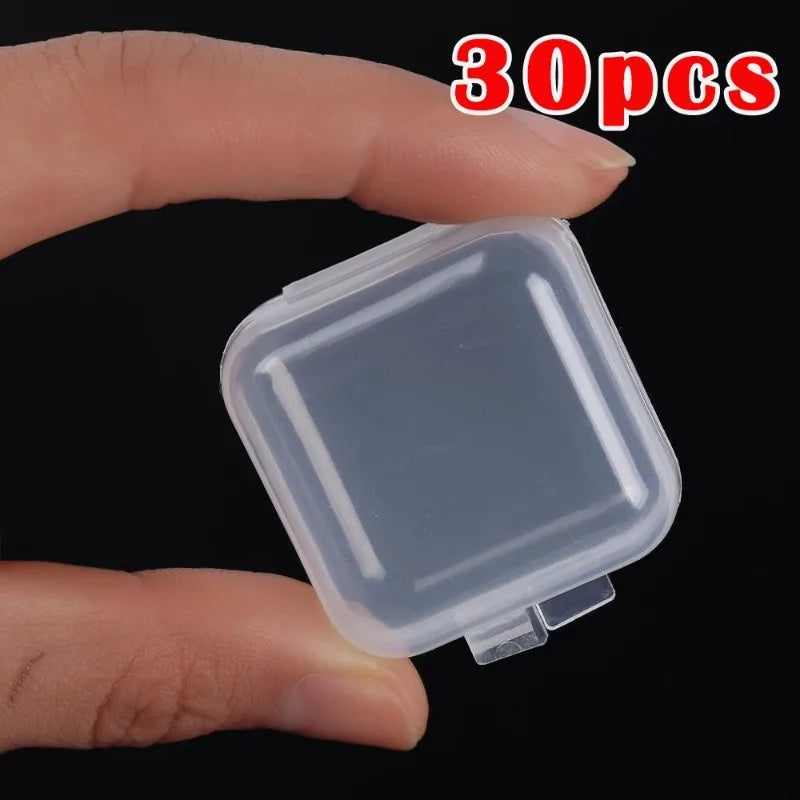 30Pcs Mini Clear Plastic Storage Boxes with Lids | Organizer Mini Storage Boxes Babs 30pcs