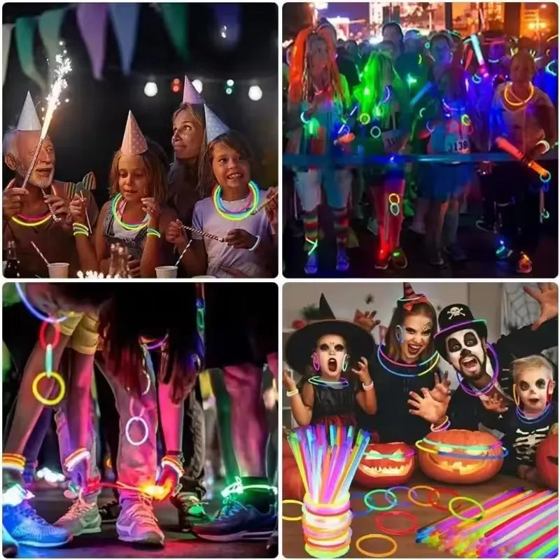 100-Pack Glow Sticks – Party Bracelets & DIY Decorations Glow Stick Party Set Babs