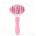 Self-Cleaning Slicker Brush for Dogs & Cats | Non-Slip Handle Pet Grooming Brush Babs pink