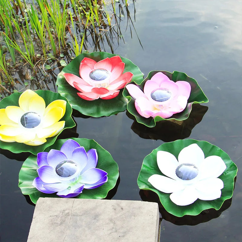 Solar Floating Lotus LED Lamp – Pond & Garden Night Light Solar Garden Light Babs