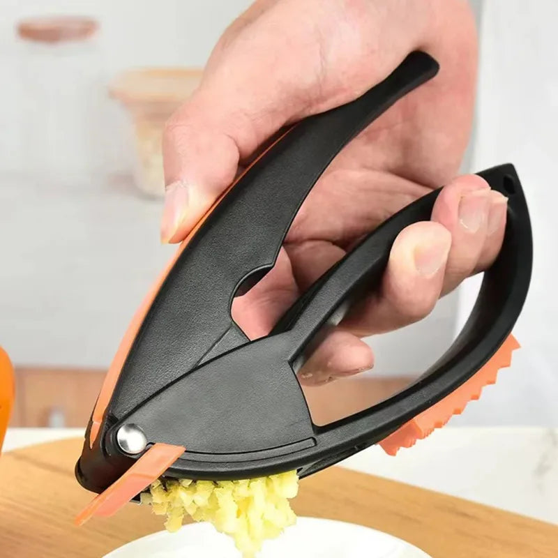 4-in-1 Stainless Steel Garlic Press & Grinder – Manual Kitchen Tool Garlic Press Babs Default Title