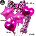 Pink Leopard Print Foil Balloon Set – 6-Piece Birthday Decor Party Balloon Set Babs Emerald As pictures show
