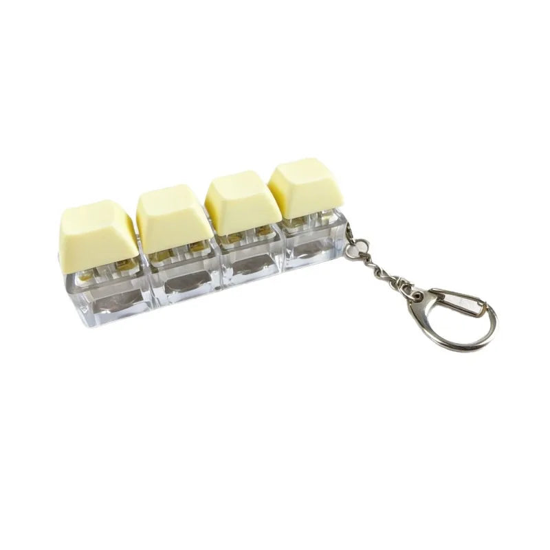 4-Key Mechanical Switch Tester Keychain – Pastel Fidget Toy Keyboard Switch Tester Babs