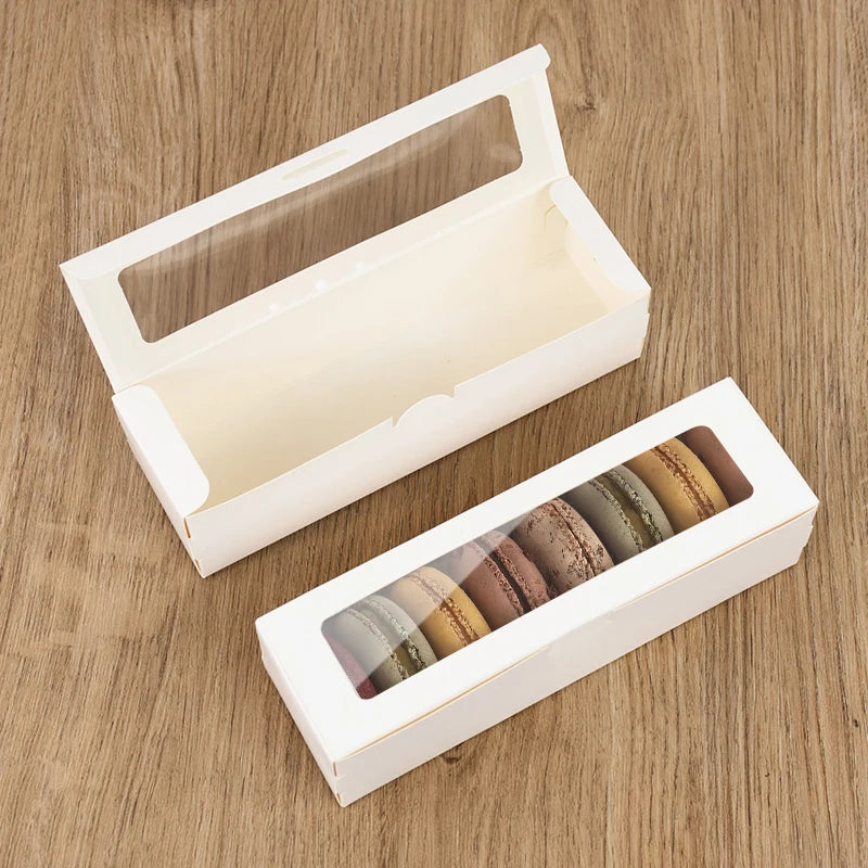 Macaron Cookie Dessert Boxes with Clear Window – 10–30 Pcs Bakery Gift Boxes Babs