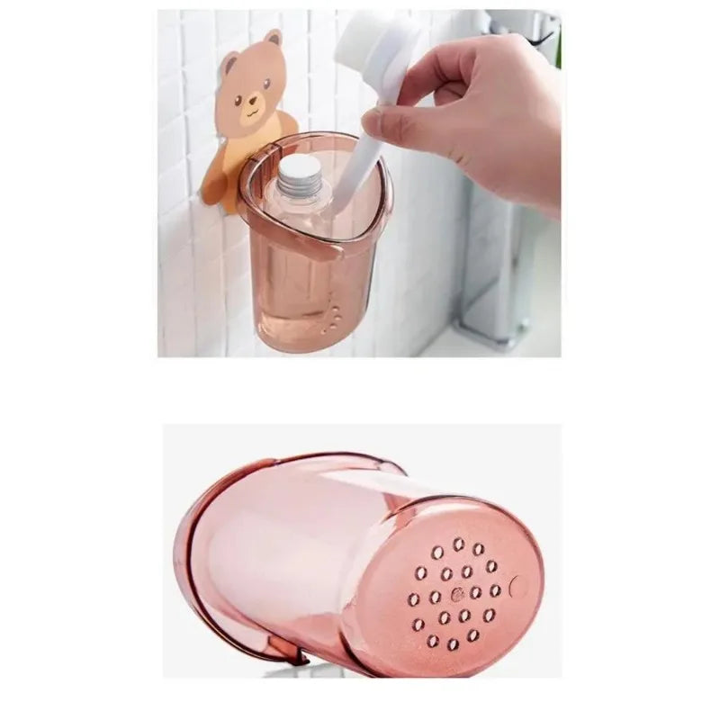 Bear Wall Mount Toothbrush Cup Holder for Kids' Bathroom Toothbrush Cup Holder Babs