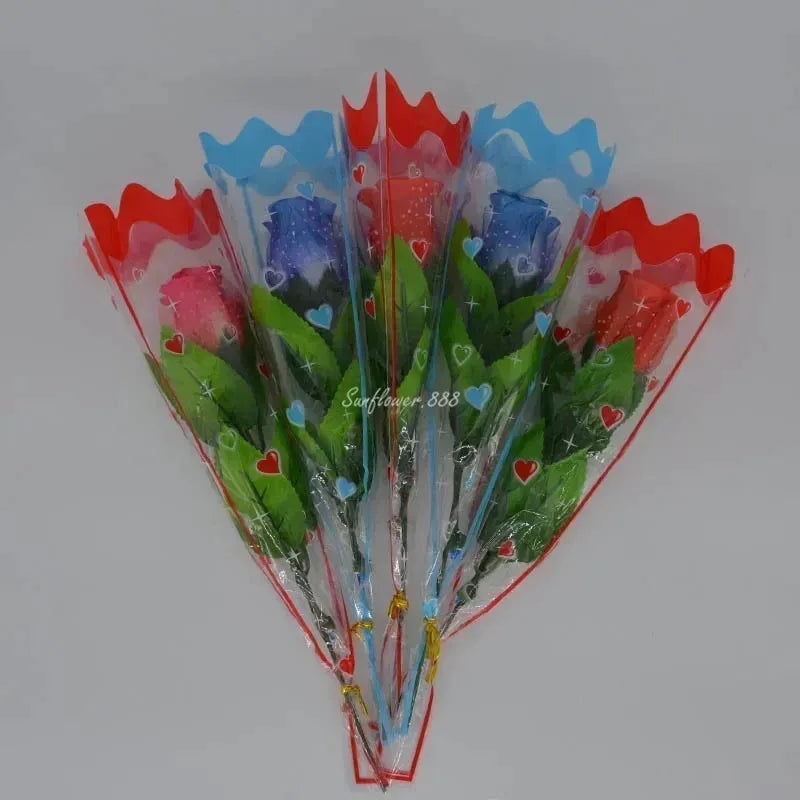 30pcs Glowing Artificial Rose Flowers for Parties & Gifts Artificial Flower Set Babs