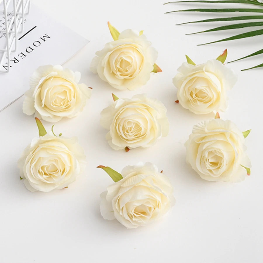 Silk Rose Artificial Flower Heads 30/100 Pcs – DIY & Decor Artificial Silk Flowers Babs Color 10 30 Pieces