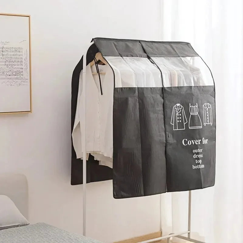 Non-Woven Garment Dust Cover | Hanging Clothes Rack Protector Garment Dust Cover Babs