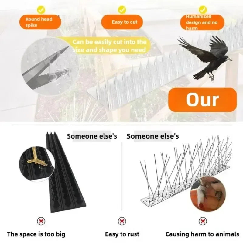 20-Pack PVC Bird Repeller Spikes – Fence & Garden Deterrent Bird Deterrent Spikes Babs