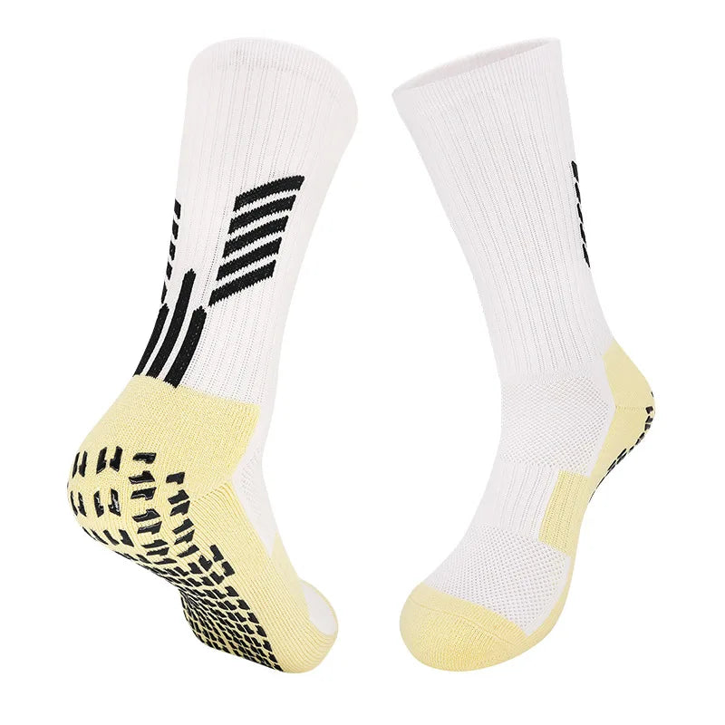 Non-Slip Soccer Socks – Grip Bottom Football Training Socks Football Training Socks Babs white 38-44